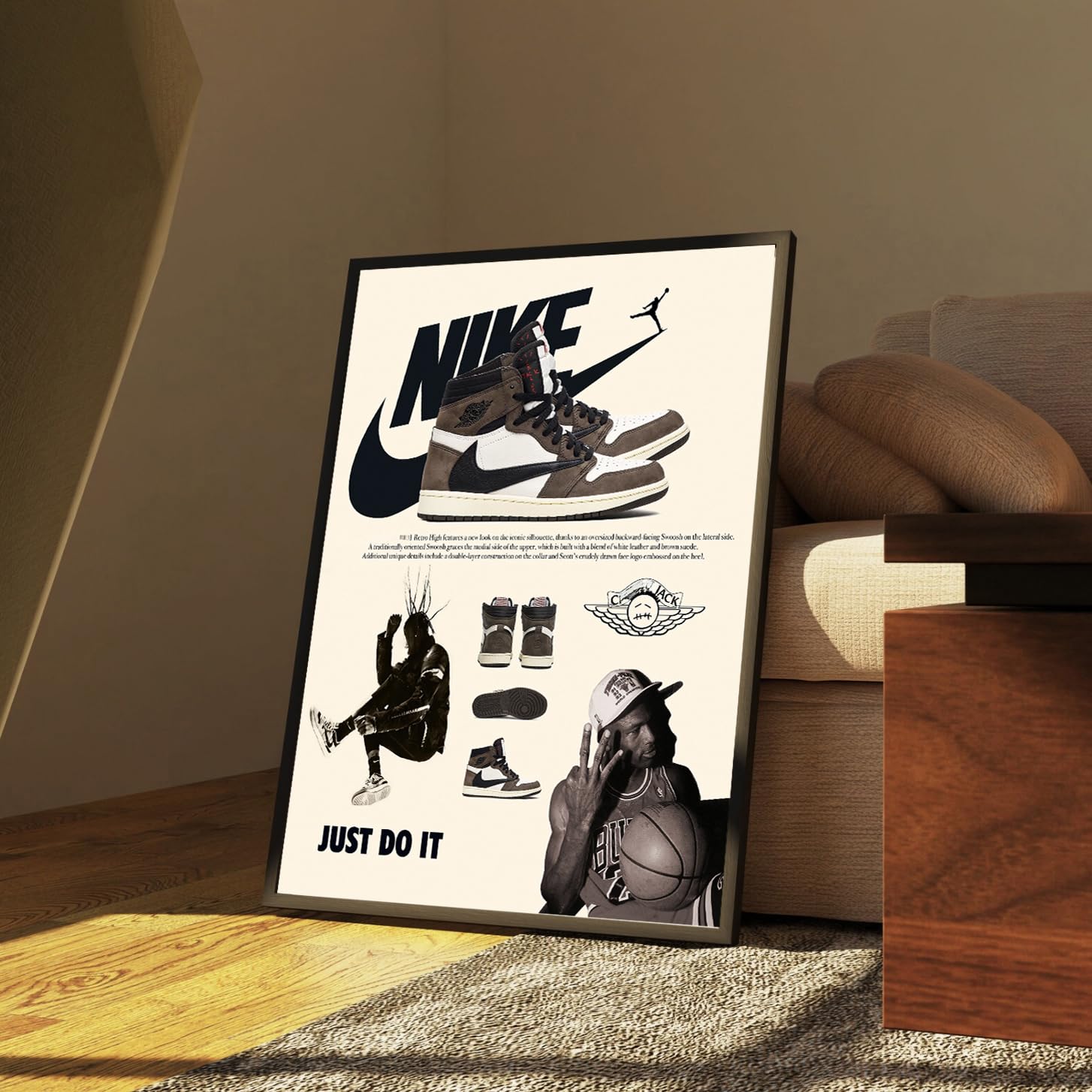U井T吾 AIR JORDAN 1 ポスター 2枚セット artrA CREAARO Hypebeast Sneaker Poster - Unframed Wall Art for Boys Guys
